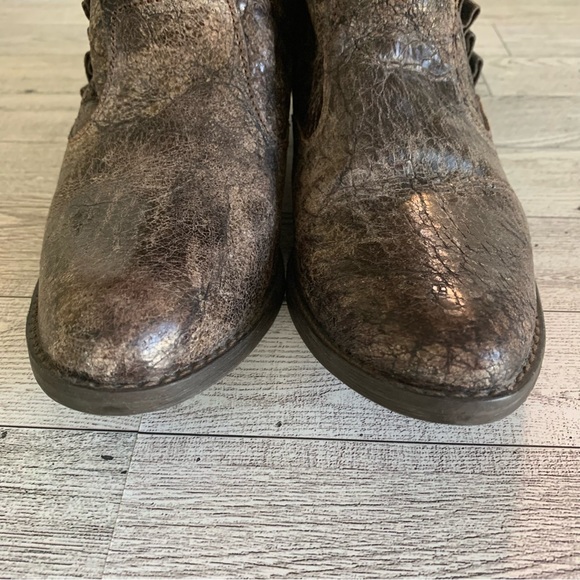 Betsey Johnson Distressed Leather Ankle Boot - Picture 2 of 9